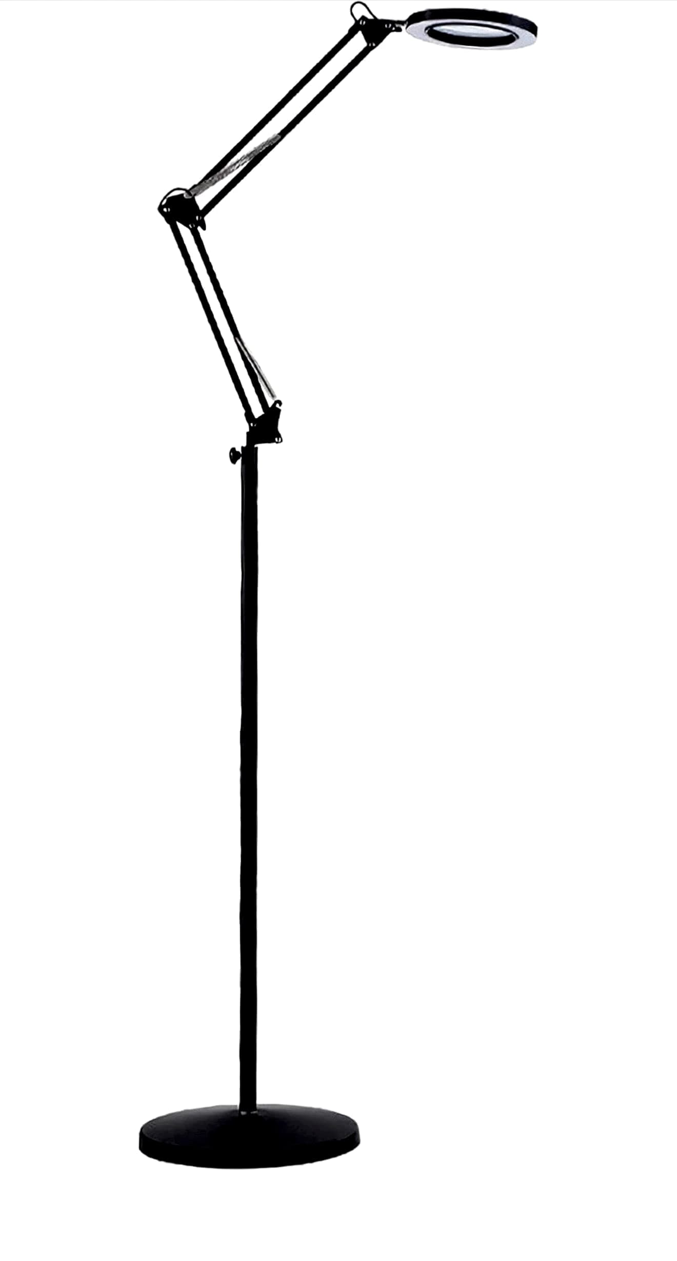 Dimmable 16W LED Magnifying Floor Lamp with 8X Magnifier & Swivel Arm