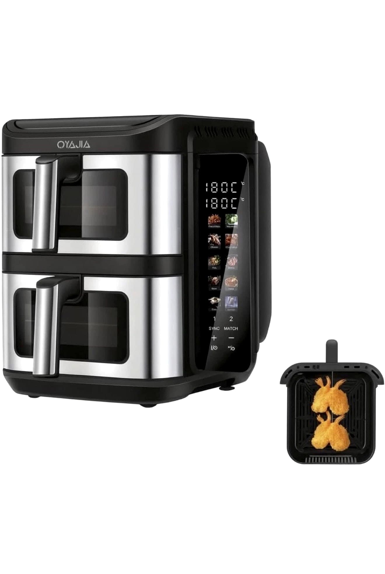 Professional 2800W Dual-Cavity 11L Family Air Fryer with Dual Drawers